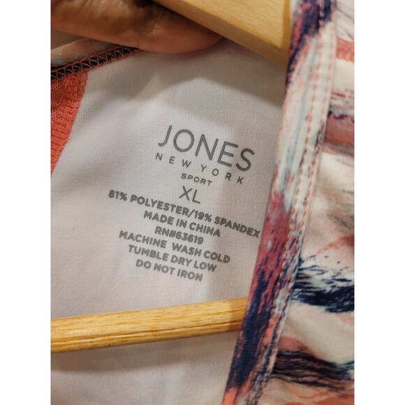 Jones New York Racerback Bra Tank in Pink, White and Blue - Picture 4 of 8